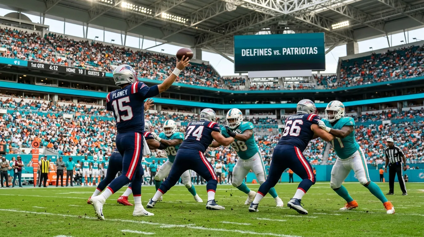 Patriotas vs. Delfines: análisis y pronóstico de la Semana 8